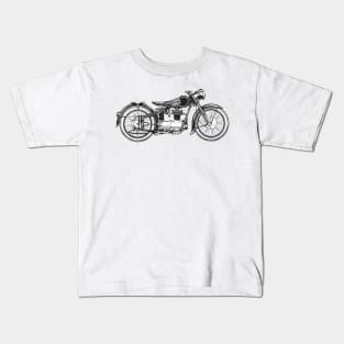 Retro Vintage Motorcycle I love my Motorcycle Kids T-Shirt